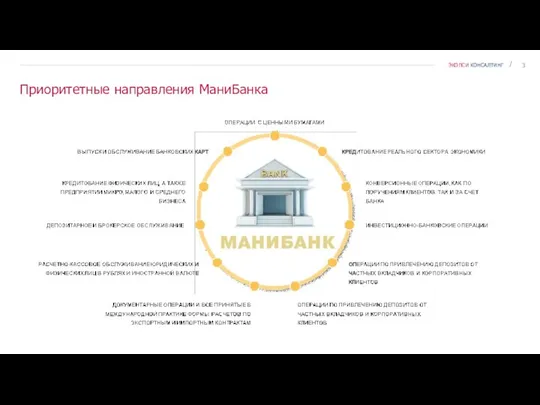 Приоритетные направления МаниБанка