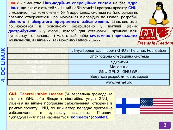 Linux - сімейство Unix-подібних операційних систем на базі ядра Linux, що включають