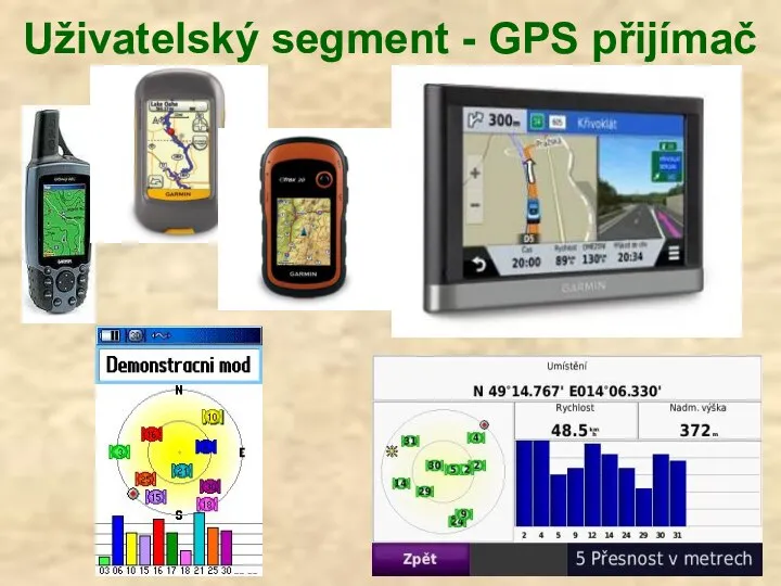 Uživatelský segment - GPS přijímač