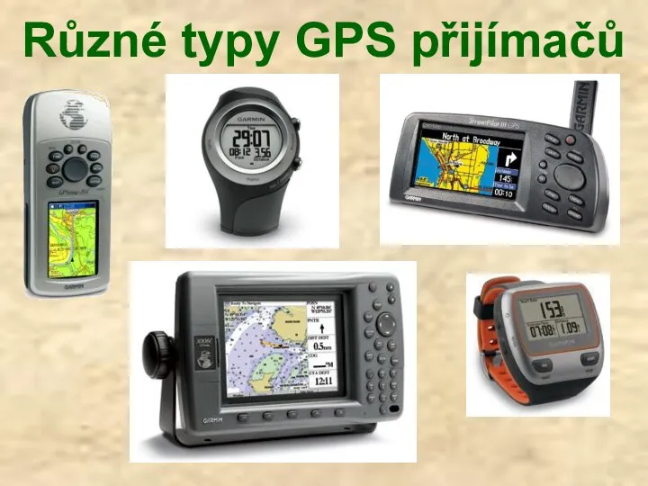 Různé typy GPS přijímačů