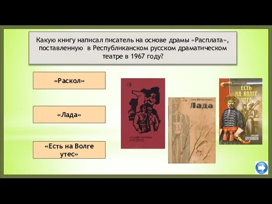 «Раскол» «Есть на Волге утес» Какую книгу написал писатель на основе драмы