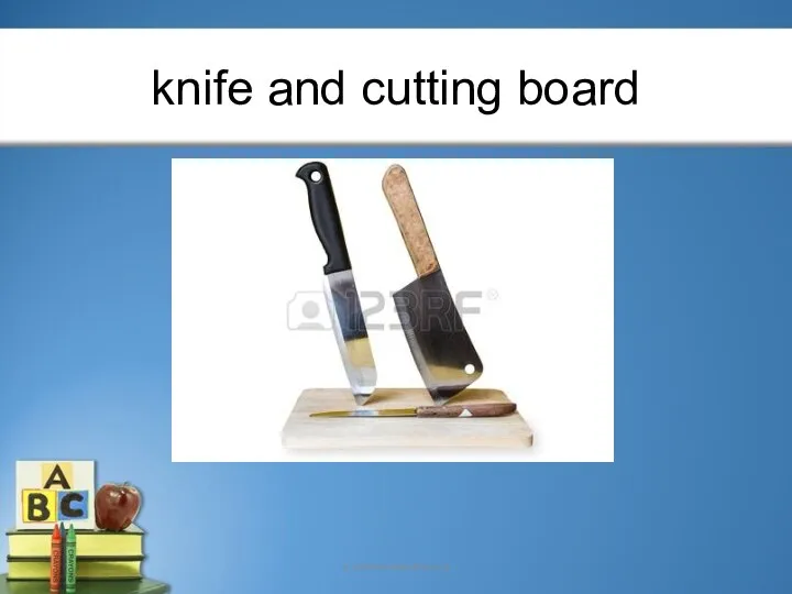 knife and cutting board www.PresentationPro.com