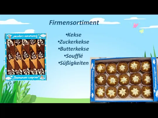 Firmensortiment Kekse Zuckerkekse Butterkekse Soufflé Süßigkeiten