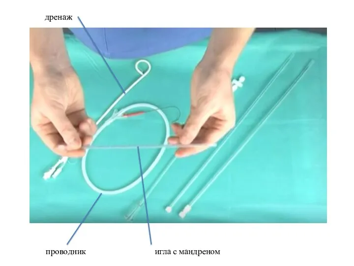 дренаж проводник игла с мандреном