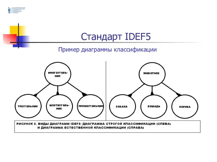 Стандарт IDEF5 Пример диаграммы классификации