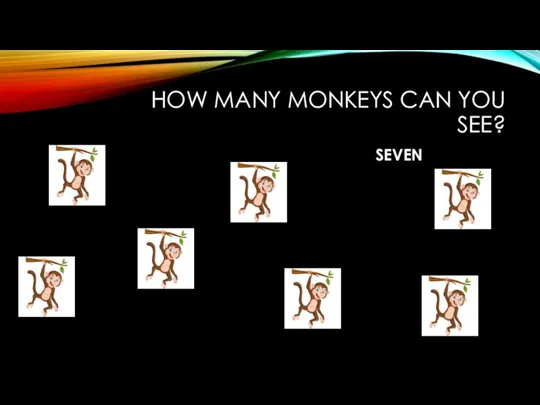 HOW MANY MONKEYS CAN YOU SEE? SEVEN