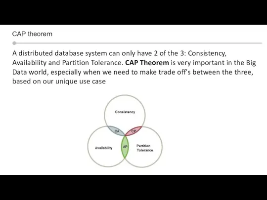 Silicon valley context CAP theorem A distributed database system can only have