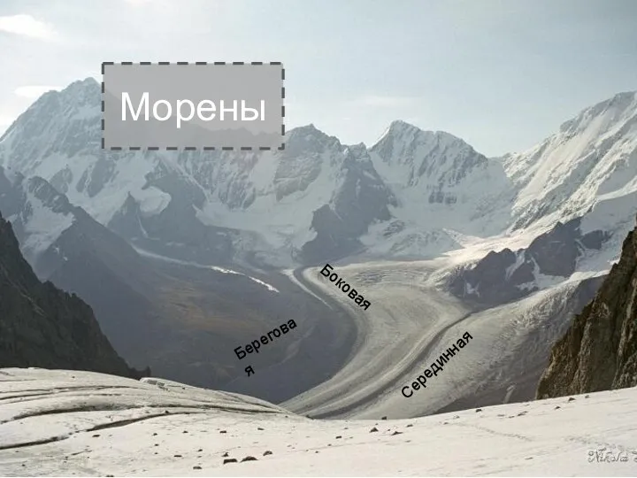 Боковая Серединная Береговая Морены