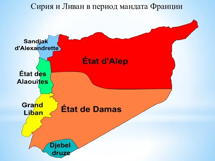 Сирия и Ливан в период мандата Франции