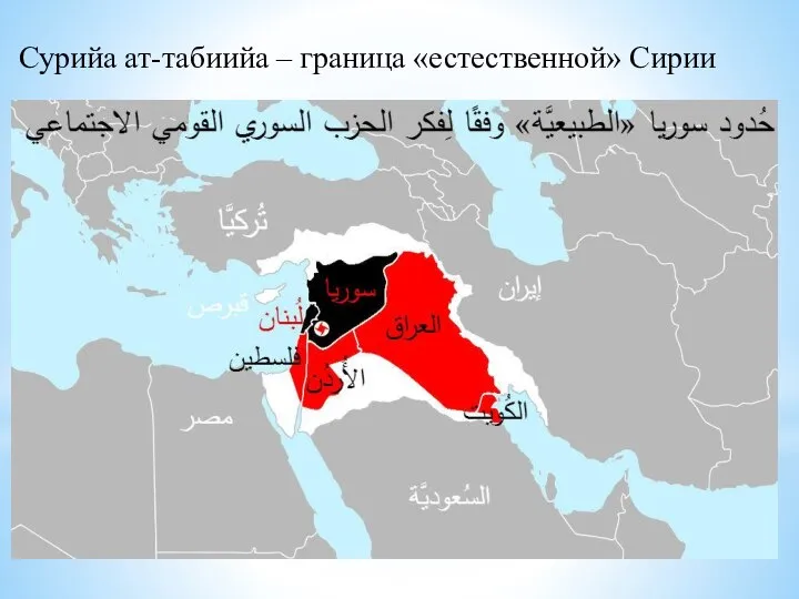 Сурийа ат-табиийа – граница «естественной» Сирии