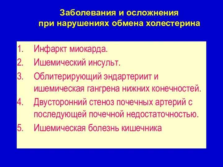 Инфаркт миокарда. Ишемический инсульт. Облитерирующий эндартериит и ишемическая гангрена нижних конечностей. Двусторонний