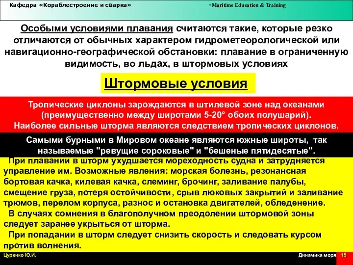 Тропические циклоны зарождаются в штилевой зоне над океанами (преимущественно между широтами 5-20°