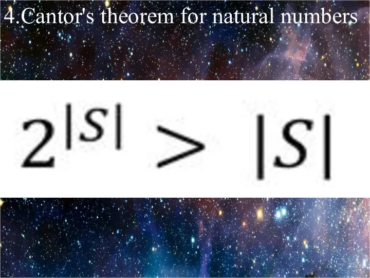 4.Cantor's theorem for natural numbers