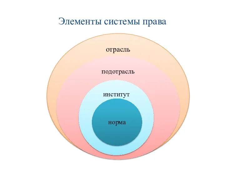 Элементы системы права