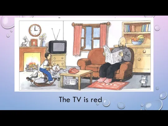 The TV is red