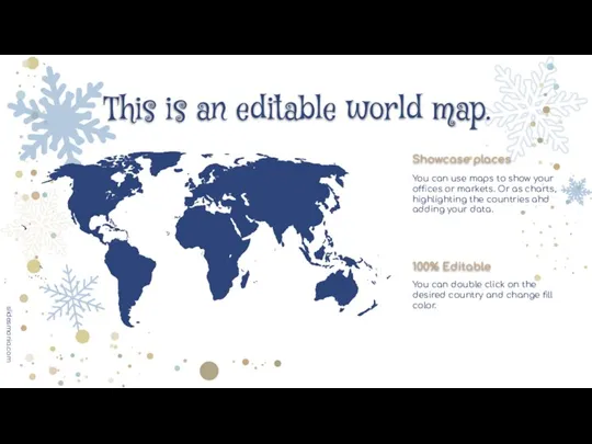 This is an editable world map. Showcase places 100% Editable You can