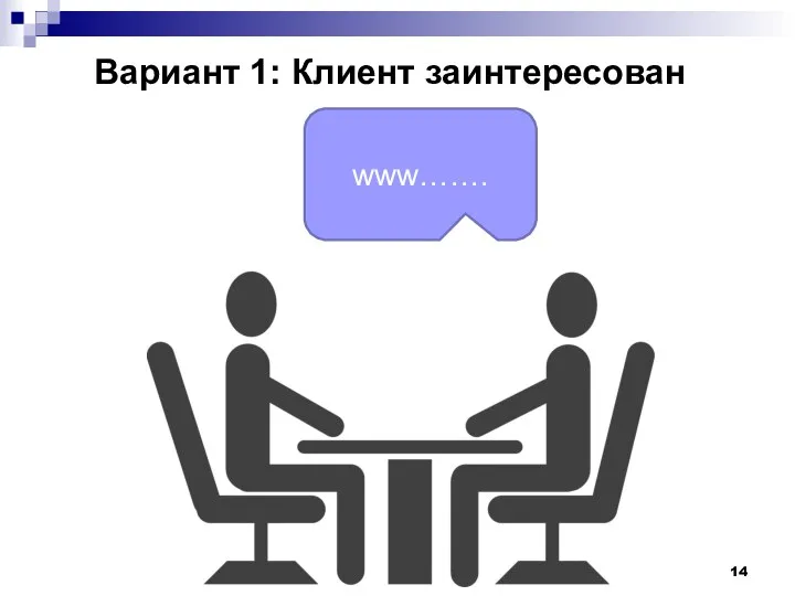 www……. Вариант 1: Клиент заинтересован