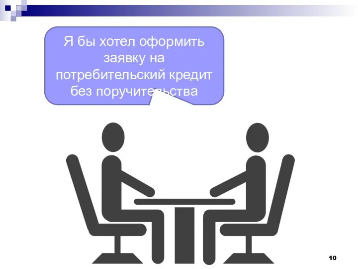 Я бы хотел оформить заявку на потребительский кредит без поручительства