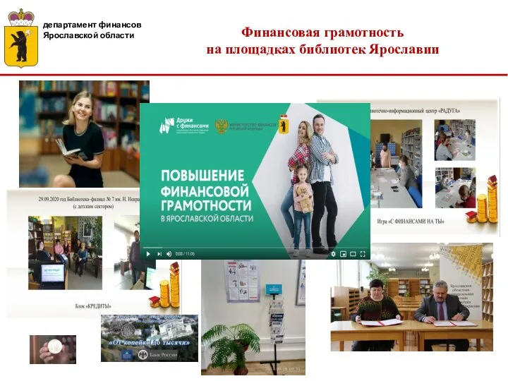 Ежедневный мониторинг исполнения кассового плана областного бюджета Финансовая грамотность на площадках библиотек Ярославии