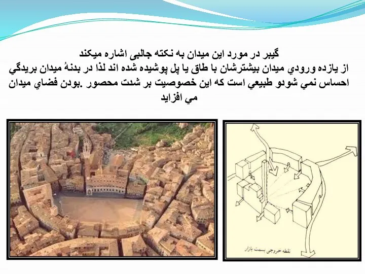 گیبر در مورد این میدان به نکته جالبی اشاره میکند از يازده