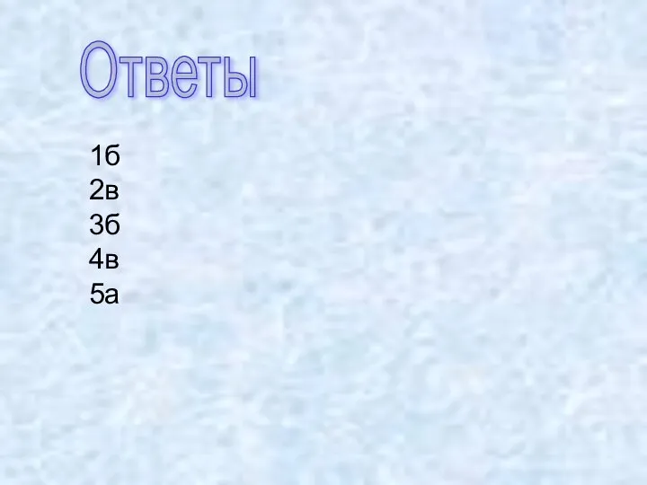 Ответы 1б 2в 3б 4в 5а