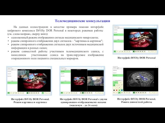 Интерфейс DiViSy DOR Personal Интерфейс DiViSy DOR Personal с двумя одновременно отображаемыми