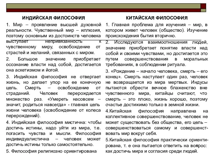 ИНДИЙСКАЯ ФИЛОСОФИЯ 1. Мир – проявление высшей духовной реальности. Чувственный мир –