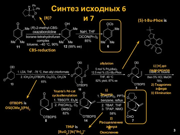 Синтез исходных 6 и 7