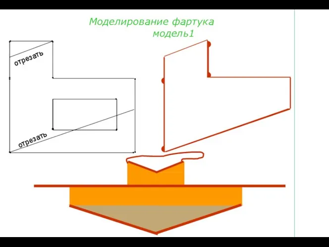 Моделирование фартука модель1 отрезать отрезать