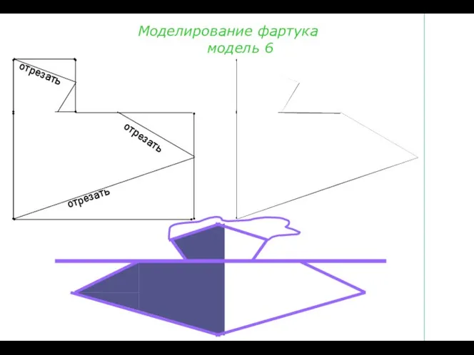 Моделирование фартука модель 6 отрезать отрезать отрезать