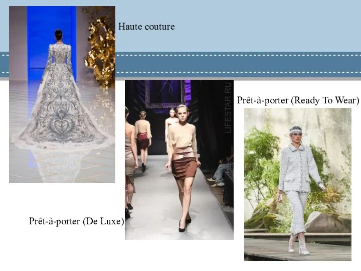 Haute couture Prêt-à-porter (De Luxe) Prêt-à-porter (Ready To Wear)