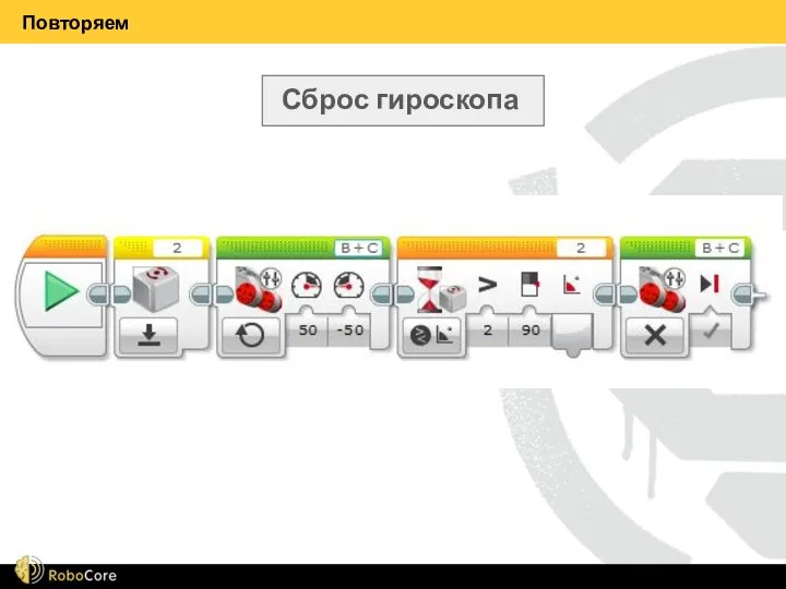 Повторяем Сброс гироскопа