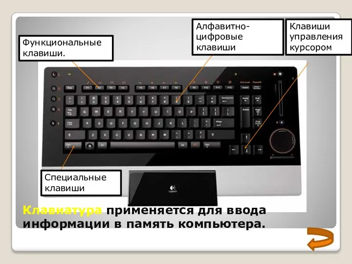 Клавиатура применяется для ввода информации в память компьютера. Функциональные клавиши. Алфавитно-цифровые клавиши