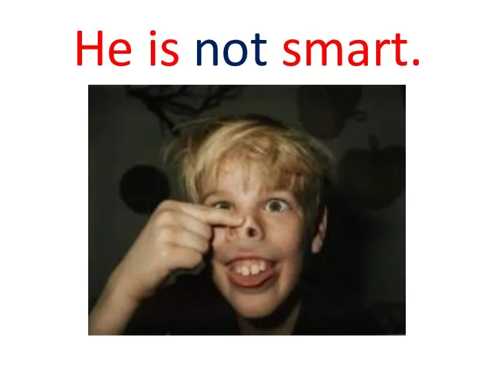 He is not smart.
