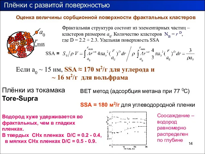 a0 rmax Фрактальная структура состоит из элементарных частиц – кластеров размером a0.