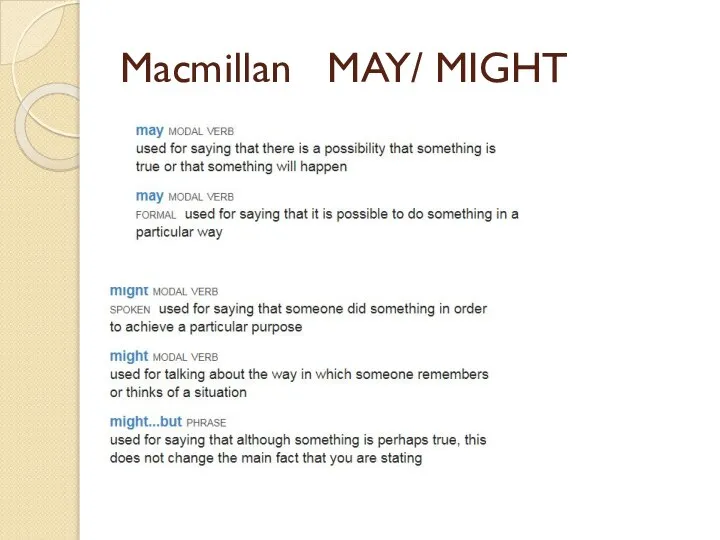Macmillan MAY/ MIGHT