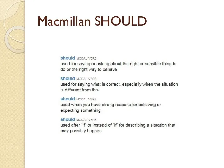 Macmillan SHOULD