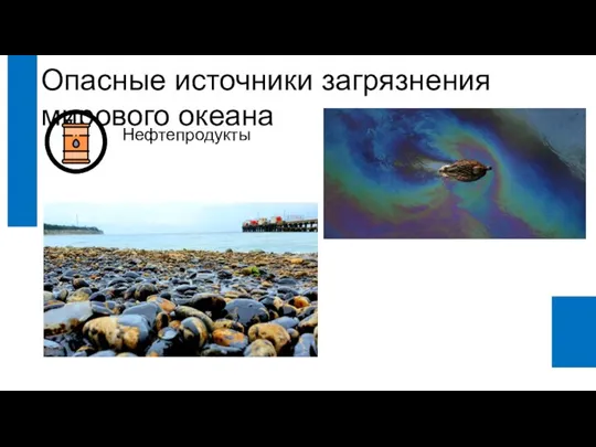 Опасные источники загрязнения мирового океана Нефтепродукты