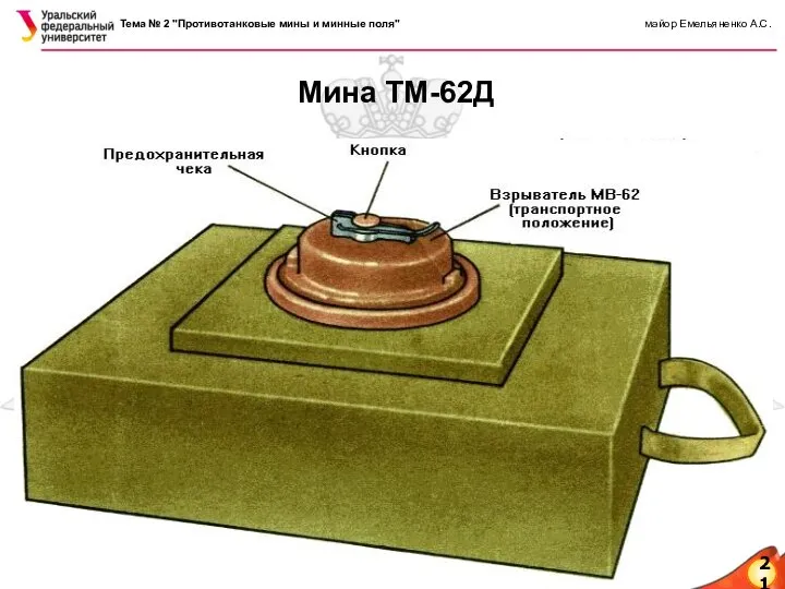 Мина ТМ-62Д Тема № 2 "Противотанковые мины и минные поля" майор Емельяненко А.С. 21