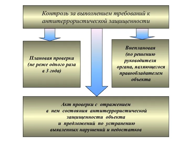 Плановая проверка (не реже одного раза в 3 года) Внеплановая (по решению