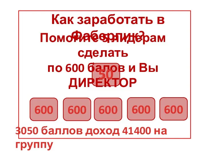 Как заработать в Фаберлик? 600 600 600 600 600 Помогите 5 лидерам