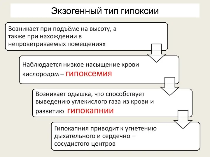 Экзогенный тип гипоксии