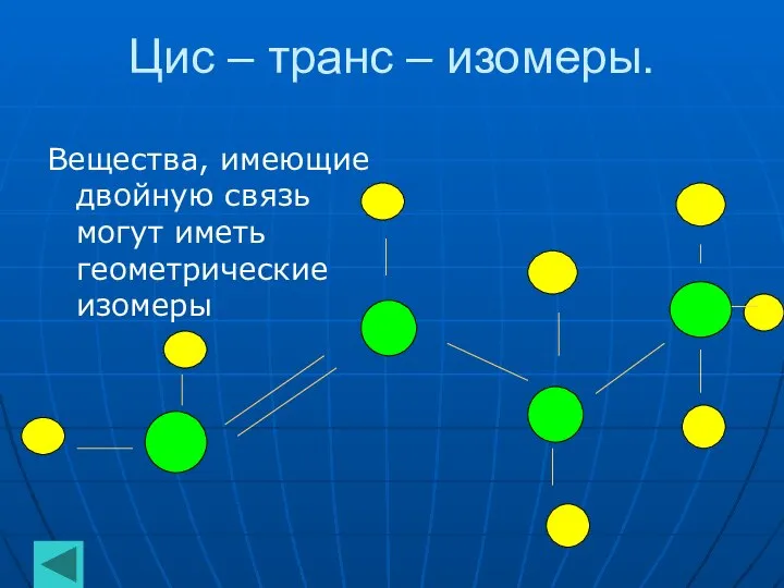 Цис – транс – изомеры. Вещества, имеющие двойную связь могут иметь геометрические изомеры