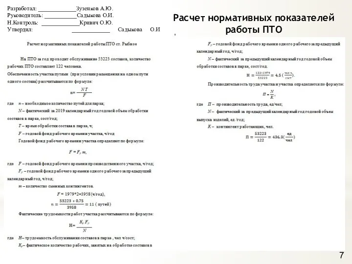 Разработал: _____________Зузенков А.Ю. Руководитель: ___________Садыкова О.И. Н.Контроль: _____________Кривич О.Ю. Утвердил: _____________ Садыкова