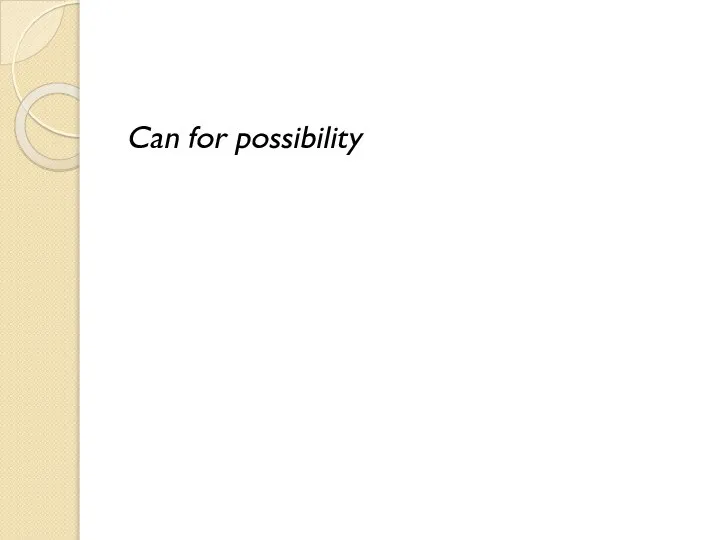 Can for possibility