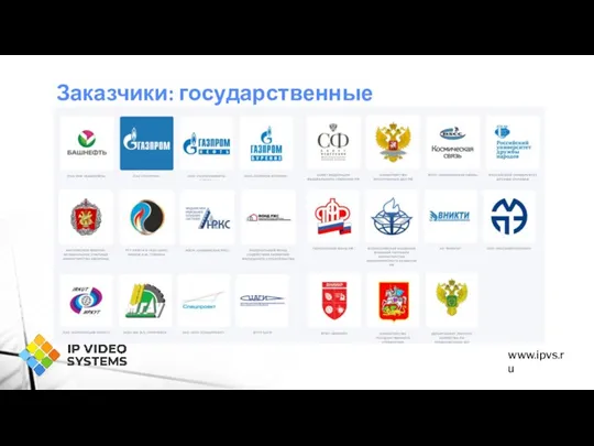 Заказчики: государственные компании www.ipvs.ru