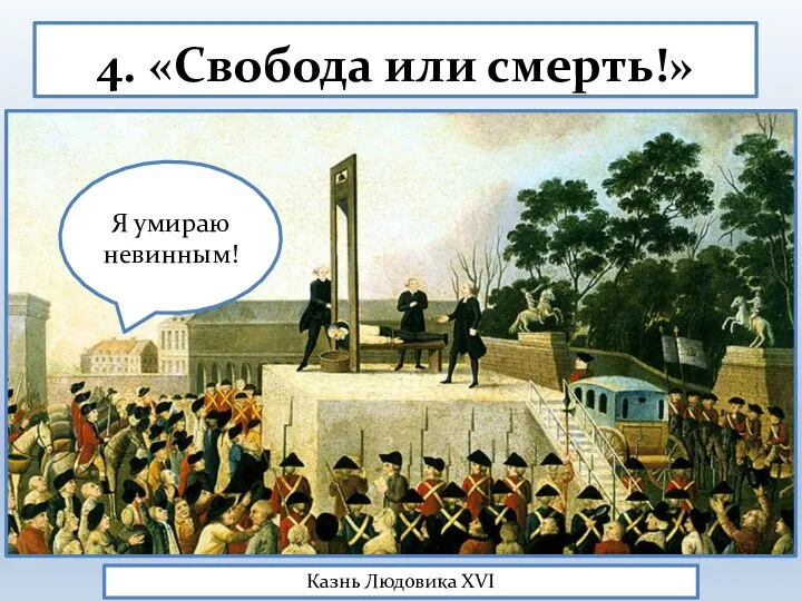 4. «Свобода или смерть!» Я умираю невинным! Казнь Людовика XVI