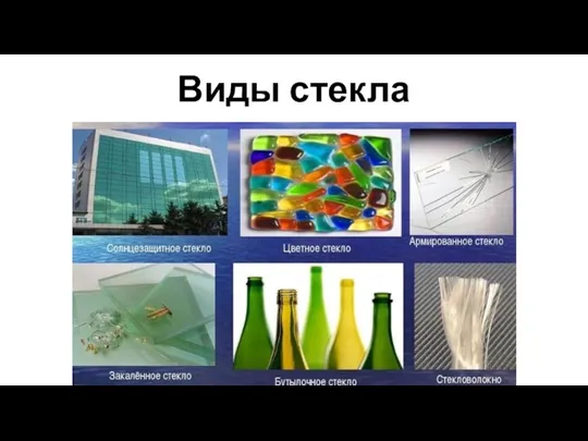 Виды стекла