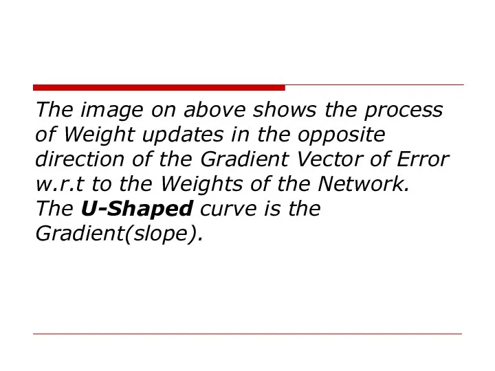 The image on above shows the process of Weight updates in the