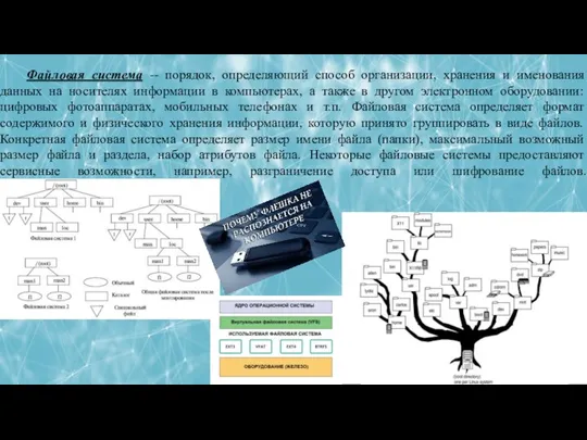 ЛЕКЦИЯ 5: РАБОТА С ФАЙЛОВОЙ СИСТЕМОЙ В ОПЕРАЦИОННЫХ СИСТЕМАХ Файловая система --